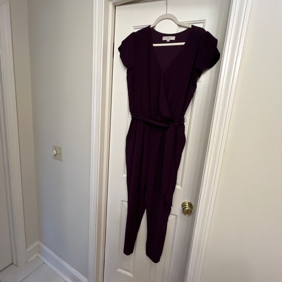 LOFT Purple Jumpsuit - Picture 1 of 4